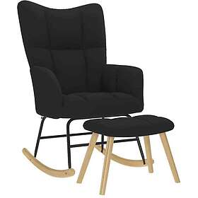 vidaXL Gungstol med fotpall Tyg 4016802