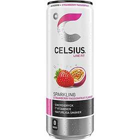 Celsius Jordbær Passionsfrugt 355ml