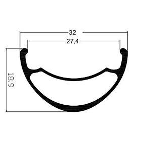 GTR SL27 27.5" Skivbroms Tubeless MTB Framhjul