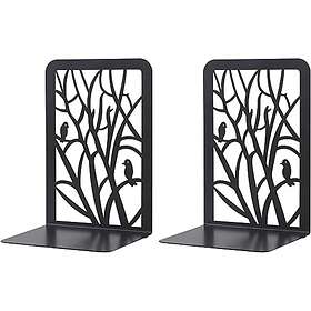 Ocean Bogstøtte i Metall (Svart), 1 Par Bogstøtte för Barn, Träddesign