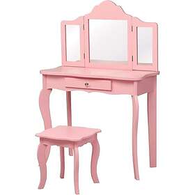 Costway Coiffeuse Enfant Table de Maquillage 70 x 34 x 103 CM HW65929PI