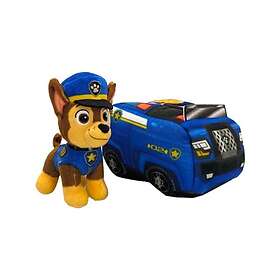 Paw Patrol 2-i-1 Kjøretøy Plysj med Chase 15cm (97283 / 6075428)