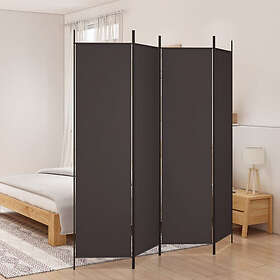 vidaXL 4-Panel Brown Fabric Room Divider 200x200cm (1917007)