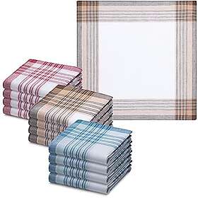 JEMIDI Design 7 Bomulls näsduk 40 cm x 40 cm 12-pack