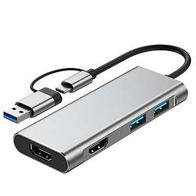 INF USB 3.0 & Type-C till Dual HDMI 1080P Dockningsstation 383403