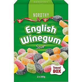 Nordthy Travelbox Engelsk Vingummi Sur 600g
