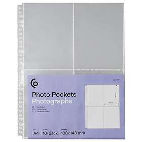 Clas Ohlson Fotofickor 9x13/10x15 A4 transparentti, 10-pakkaus