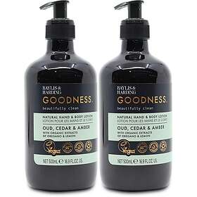 Baylis & Harding Goodness Oud, Cedar & Amber Hand & Body Crème corporelle 500ml