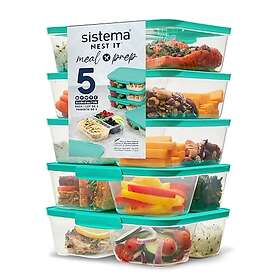 Sistema Nest It Meal Prep 1.9L 5-Pack Food Container 59175