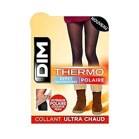 DIM Termo ultra-varm fleece och transparent effekt strumpbyxor för dam 80D