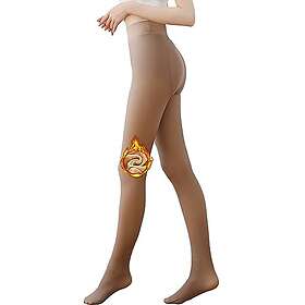 XNova Termiska Tights med Transparent Effekt, Vinter Tights, Fleece Leggings (Dam)