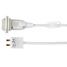 Clas Ohlson Lamphållare E14 med Sladd och Propp, Ojordad, 75 cm