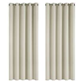 Deconovo Mörkläggningsgardin Gardin set om 2 183x168cm Beige
