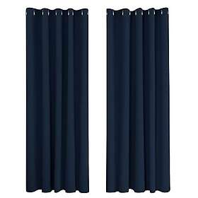 Deconovo Mörkläggningsgardin Curtains set om 2 138x168cm Blue