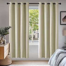 Deconovo Mörkläggningsgardin Curtains set om 2 200x140cm Beige