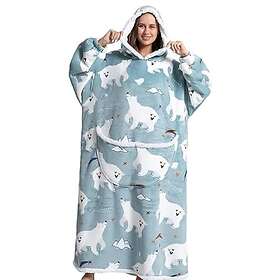 Queenshin Alpaca Oversized Hoodie Sweatshirt (Dam)