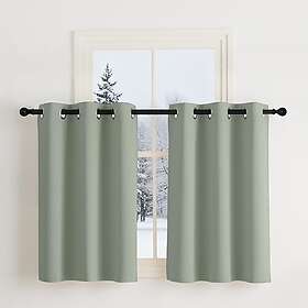 NICETOWN Fönstergardiner Gardiner 2 stycken 90x107cm salviagröna