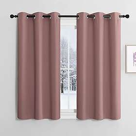 NICETOWN Fönstergardiner Gardiner 2-pack 107x120cm Rosa