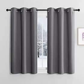 NICETOWN Gardin Gardiner 2-pack 107x120cm Grå