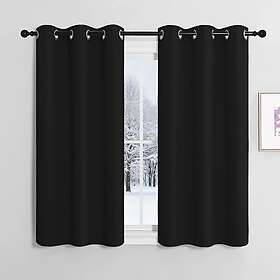 NICETOWN Gardin Gardiner set om 2 H 137 Svart