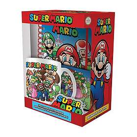 Super Mario Evergreen Premium Gift Set (A5 Notebook. Mug. Coaster & Keychain)