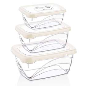 Herzberg Extra DeepSaver 3-delars set Matbehållare HG-L772IVO