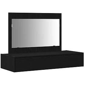 vidaXL Sminkbord med Låda Svart 100 x 40 x 70 cm