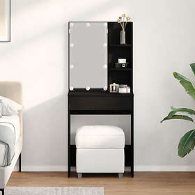 vidaXL Dressing Table Black Oak 60 x 40 x 140 cm