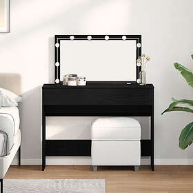 vidaXL Sminkbord Svart Ek 100 x 40 x 120 cm