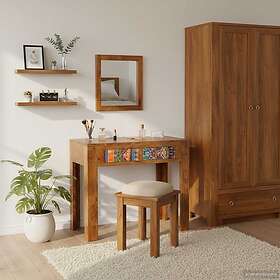 vidaXL Dressing Table Brown Solid Acacia Wood 90 x 45 x 75 cm