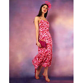 Blue Vanilla Draped Cowl Neck Midi Dress