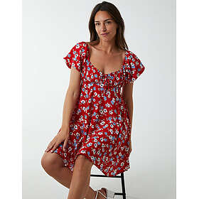 Blue Vanilla Ruched Bust Short Sleeve Mini Dress