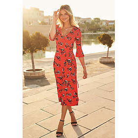 Sosandar Floral Print Jersey Midi Dress