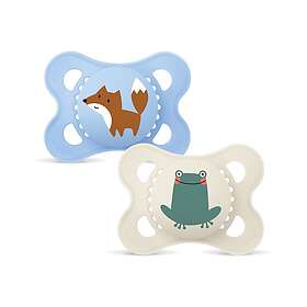 Mam Original Naturgummi Napp 0-6m 2-pack (Blå)