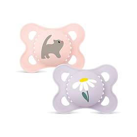 Mam Original Naturgummi 4115525 Sut 0-6m 2-pak (Pink)