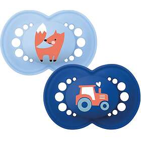 Mam Original Silikone 999107119 Sut 6-16m 2-pak (Blå)