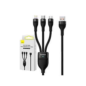 Baseus CASS030001 USB-A til Lightning / USB-C / Micro USB 100W 1.2m