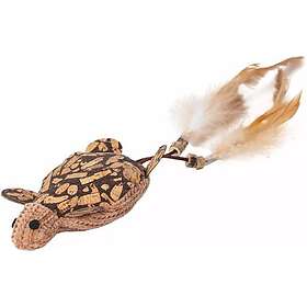 Quapas Sköldpadda med fjädrar kattleksak