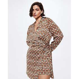 Mango Tryck Omlottklänning