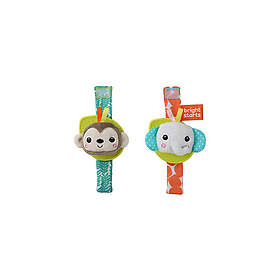 Bright Starts Wrist Pals Apa och Elefant Leksak Skallra BS-12092