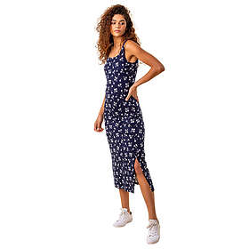 Roman Palm Print Jersey Midi Dress