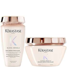 Kerastase Gloss Absolu Bain Crème Hydra-Glaze Gavesæt (Shampoo, Maske og Creme) 