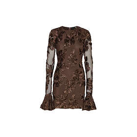 Rotate Birger Christensen Blommig Mesh Mini Klänning