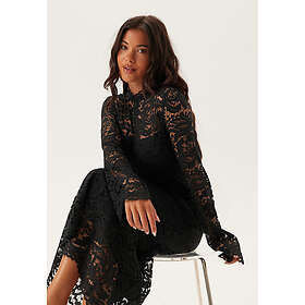 Bubbleroom High Neck Cotton Lace Kjole