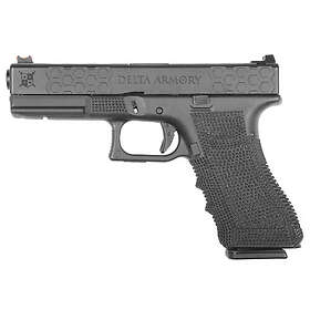 Delta Armory P17 Grön Gas Airsoft Pistol Blowback (Svart)