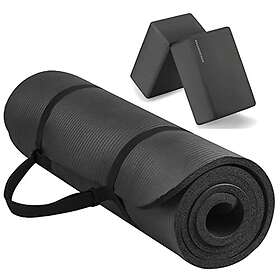 BalanceFrom All-Purpose Yoga Mat incl. Carrying Strap + Yoga Blocks