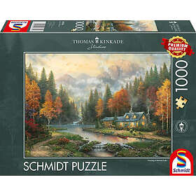 Schmidt Thomas Kinkade Studios - Evening at Autumn Lake 1000 Bitar
