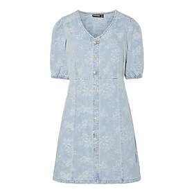 Pieces Pcfeline Ss Denim Kort Klänning