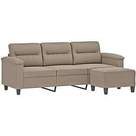 vidaXL Sofa With Footstool (3-Seater) 3201231