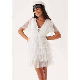 Bubbleroom Occasion Deep V-neck Tulle Kjole